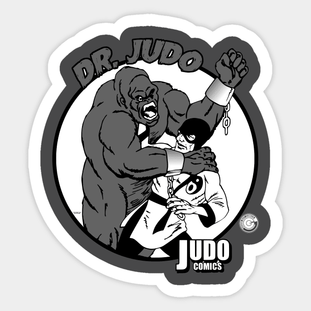 DR. JUDO VS GORILLA Sticker by VanceCapleyArt1972